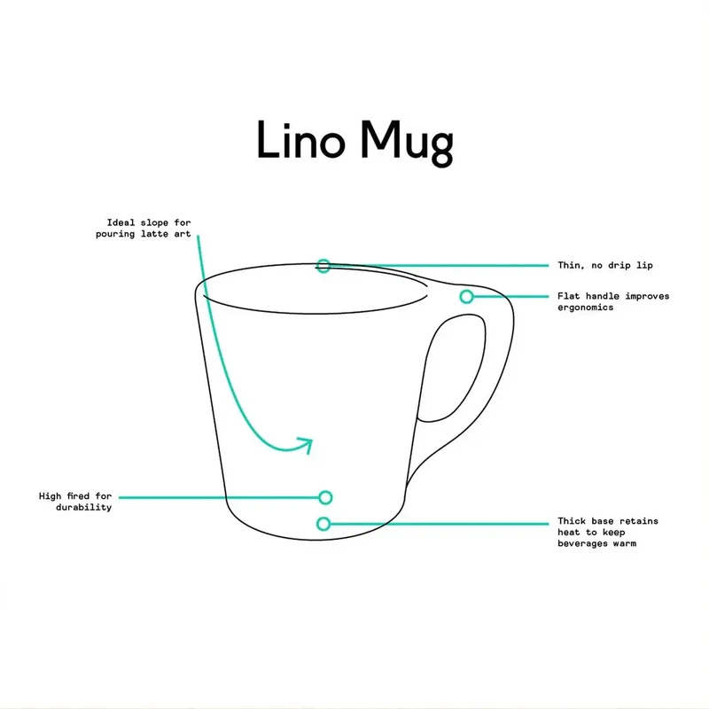 Lino kaffekrus 300ml - Hvid