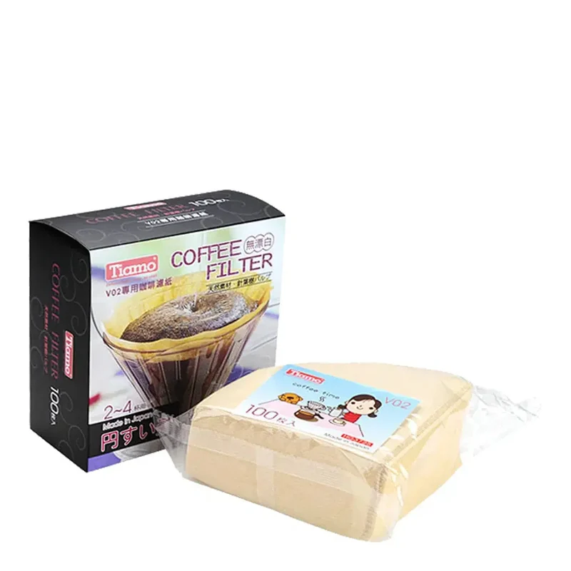 Tiamo V02 ubleget filterpapir - 100 pakke