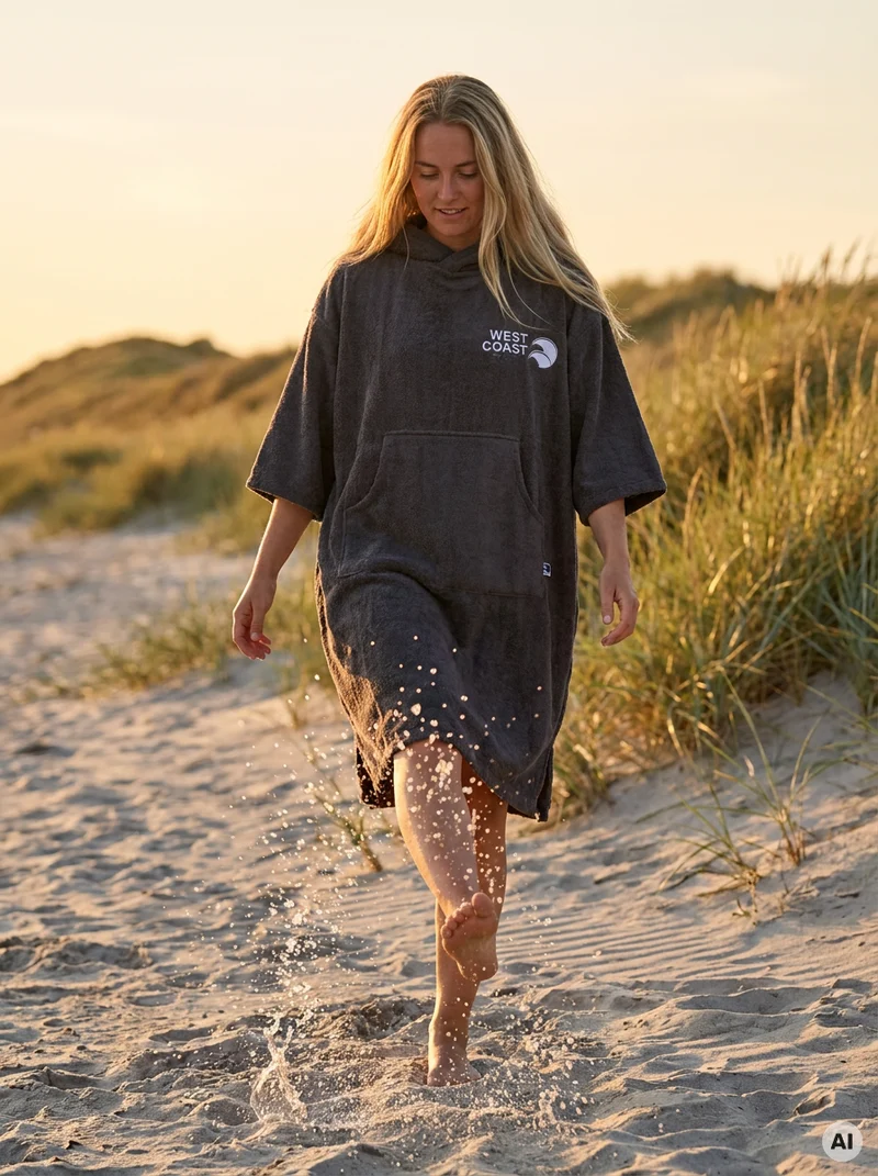 West Coast Denmark Poncho LS 25, Uni - Voksen Badekåbe