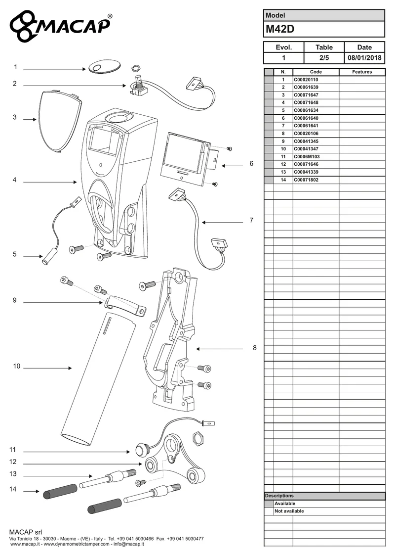 Macap encoder M42D - Reservdel OEM-nummer: C00061639
