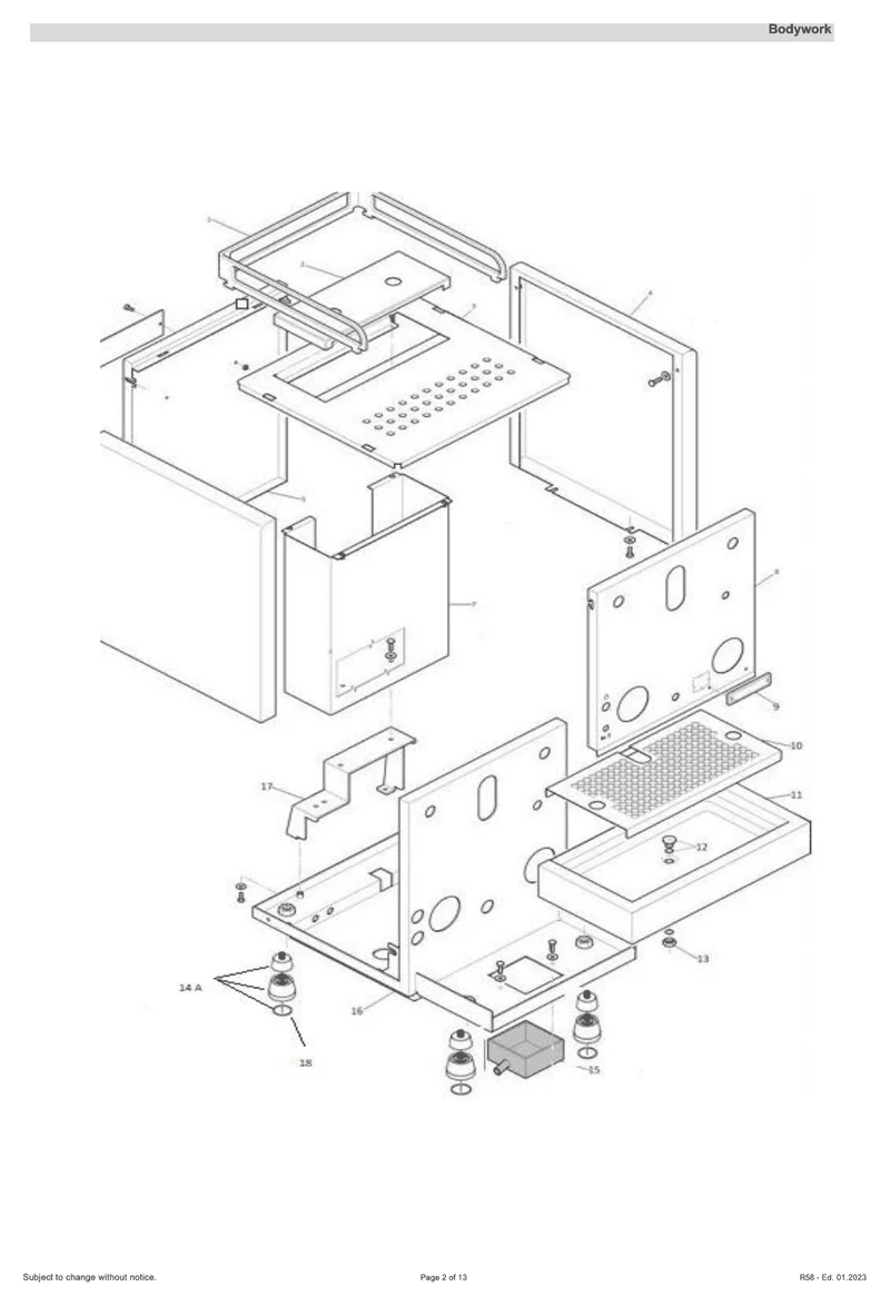 Rocket R 58 frontplade R58 - Reservedele OEM-nummer: A01I004561