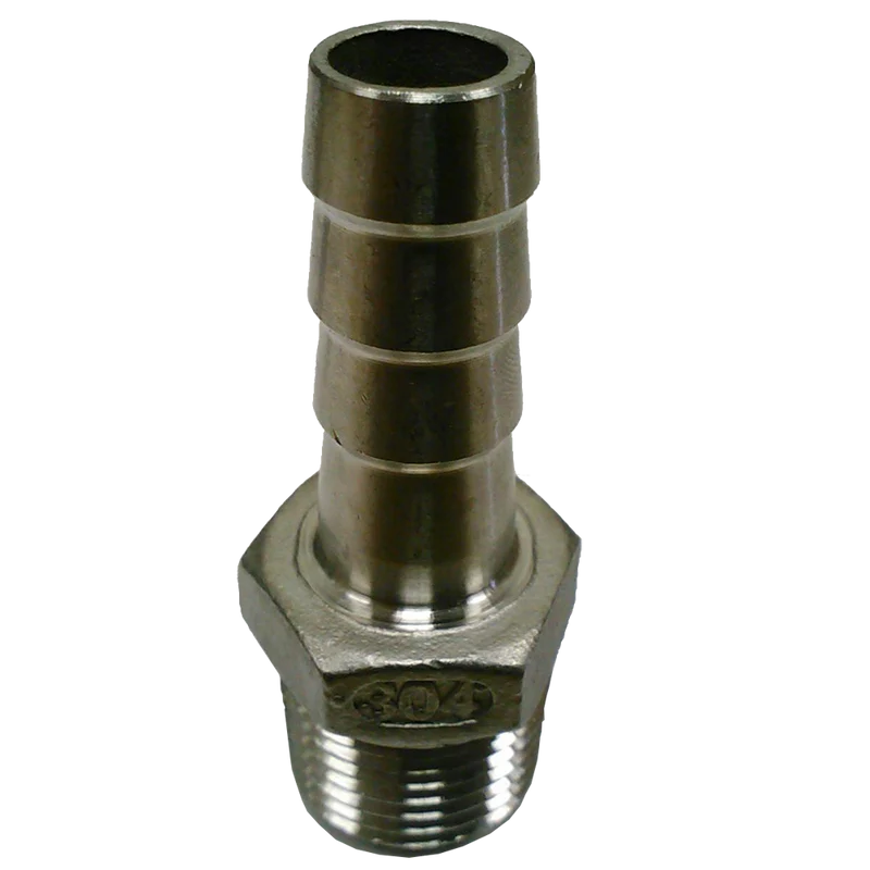 SS 1/2" Barb X 1/2" MPT Adapter