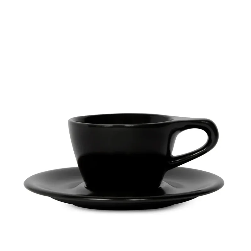 Lino Lille Cappuccino Kop 150ml med underkop - Sort