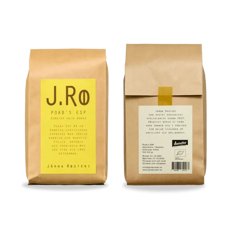 Järna Rosteri Poab’s ESP – Biodynamisk Espresso 450 g