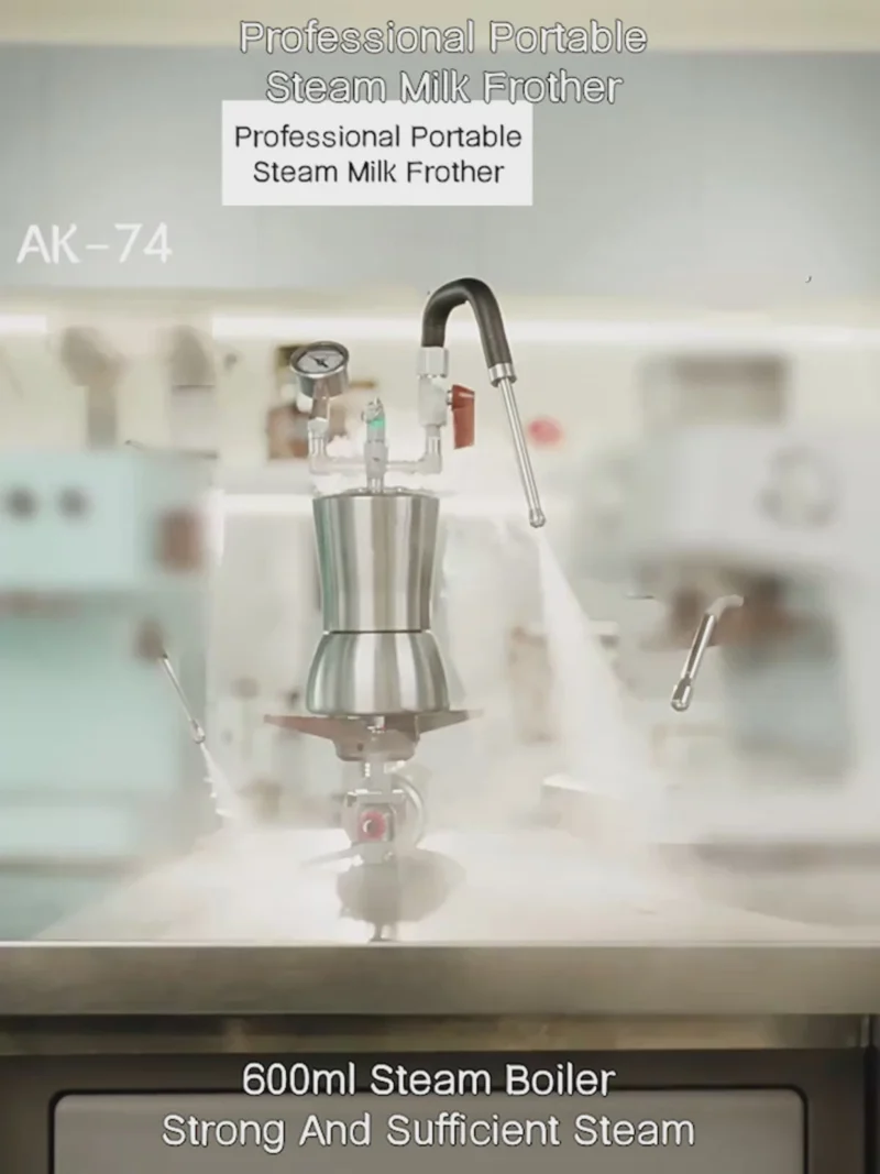 Aleman AK-74 kogeplade med mælkeskummer | Professionel tørdamp til Latte Art