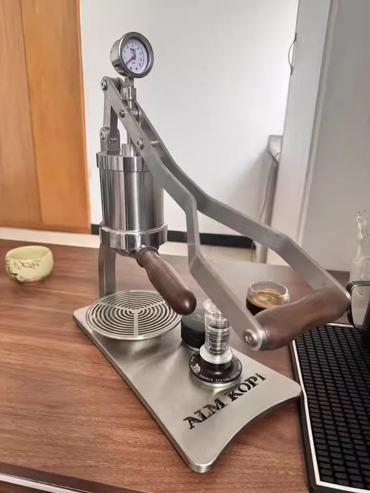 Aleman 2P espressomaskine med manuel arm | Base og drypbakke i rustfrit stål