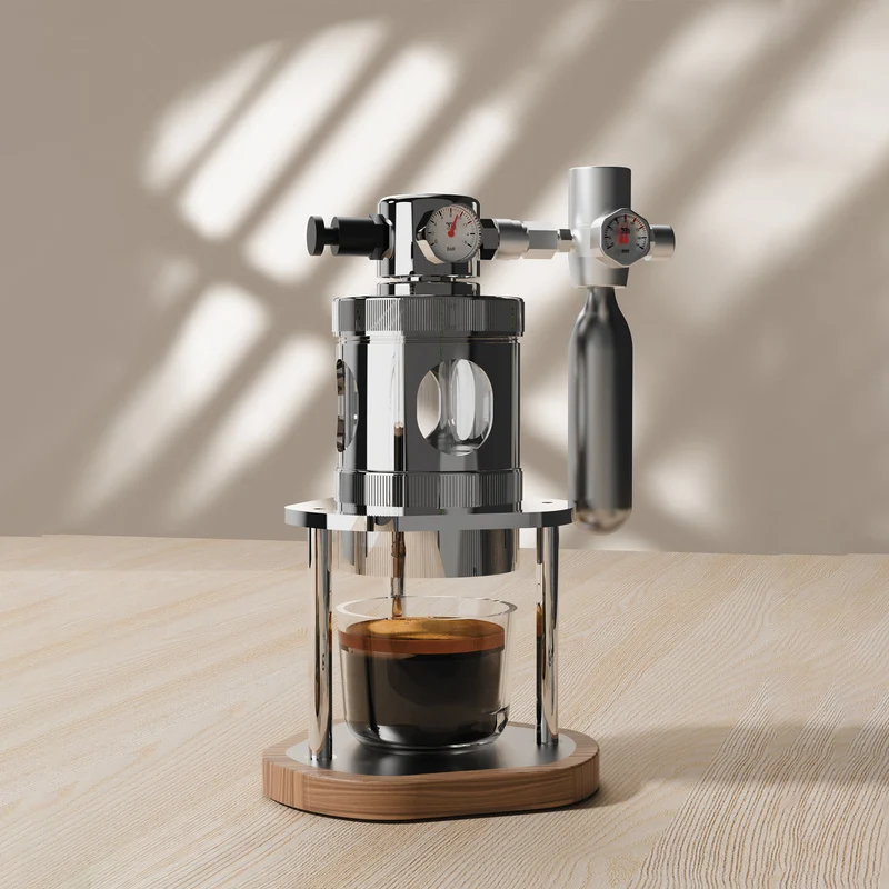 Aleman mikro pneumatisk espressomaskine | Luftdrevet 58 mm bordmodel