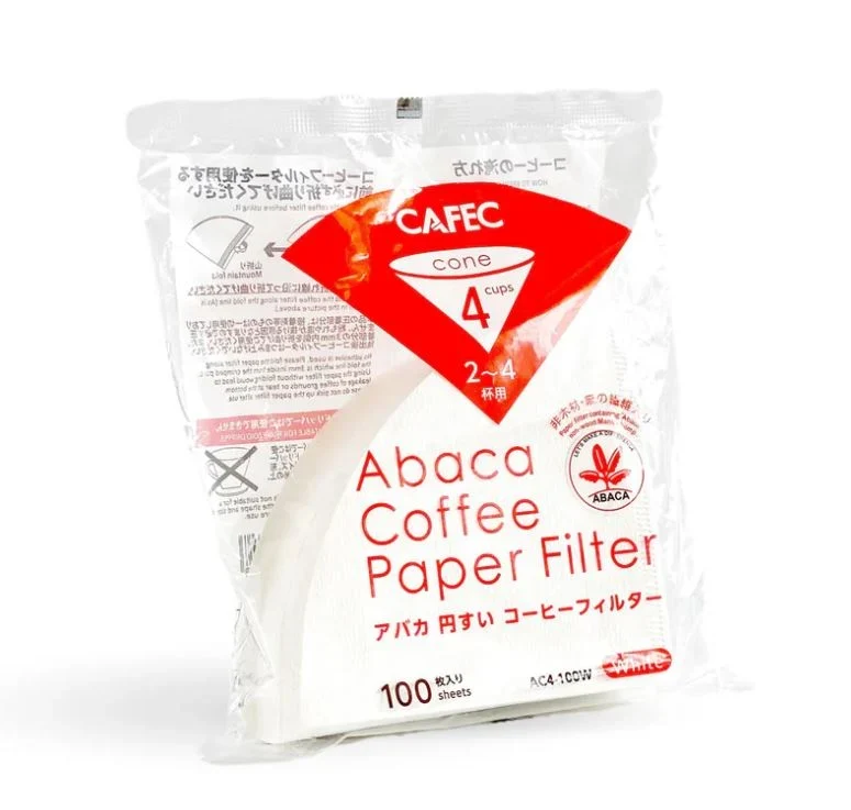 Abaca-kaffepapirfilter 2-4 kopper – pakke med 100 stk.