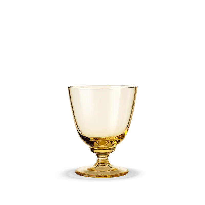 Holmegaard Flow vandglas på fod 35 cl amber