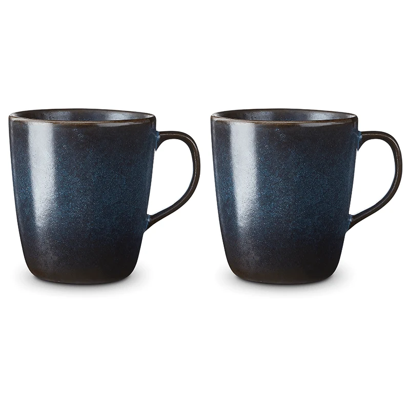 Aida RAW krus med hank - Midnight blue - 35 cl / 2 stk