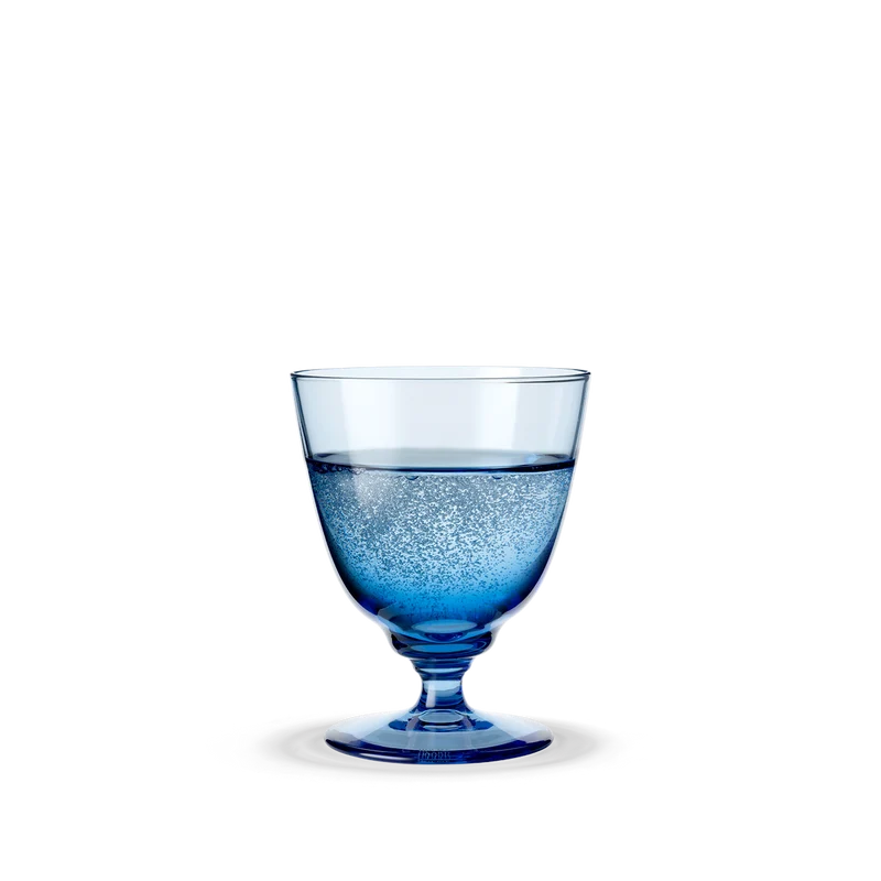 Holmegaard Flow vandglas på fod 35 cl blå
