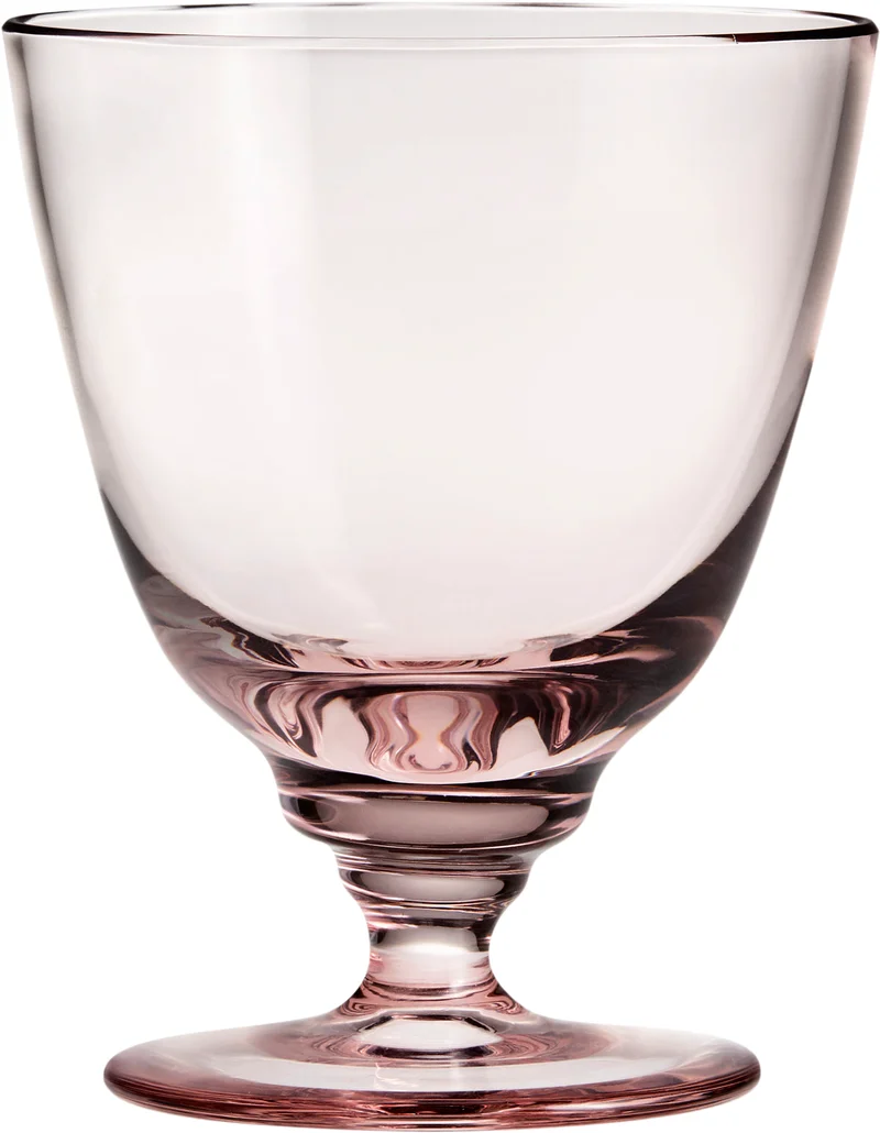 Holmegaard Flow glas på fod Rosa 35 cl