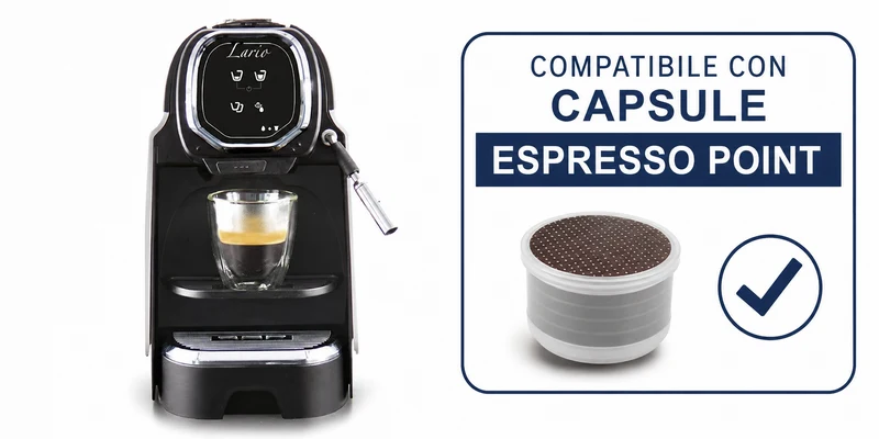 Macchina da caffè LARIO-SOFT erogazione capsule Espresso Point acqua calda e vapore