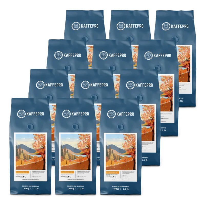 Kaffepro Golden Harvest - Kaffepakke: 12 x 1kg Kaffebønner