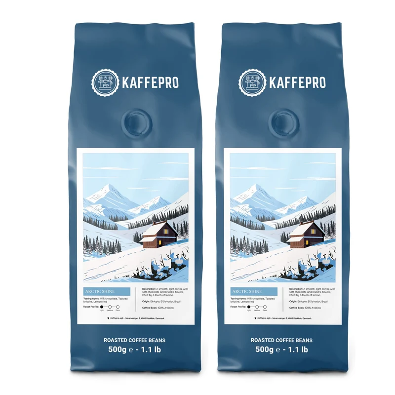 Kaffepro Arctic Shine - Kaffepakke: 2 x 500g Kaffebønner