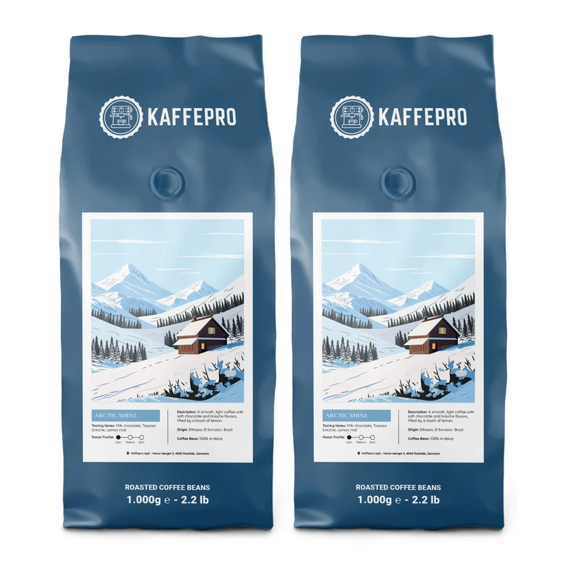 Kaffepro Arctic Shine - Kaffepakke: 2 x 1kg Kaffebønner