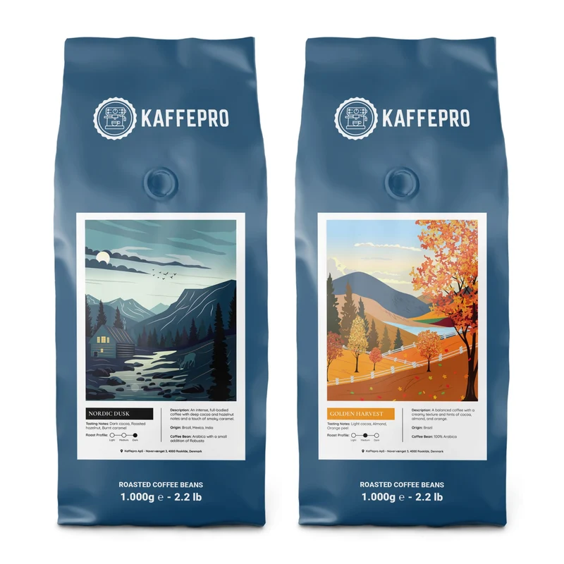 Kaffepro Signature Smagspakke - 1kg Nordic Dawn & 1kg Golden Harvest
