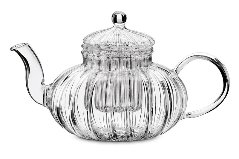 Tekande i Glas med Riller - 0,45 L