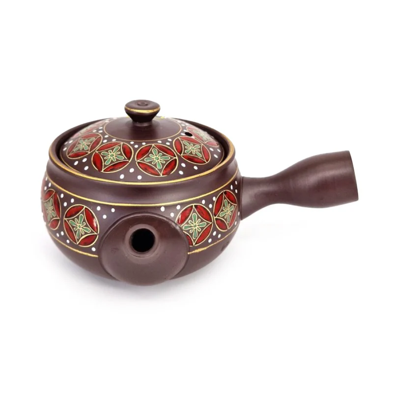 Japansk Kyusu fra Tokoname med Kæde af Blomster - 275 ml