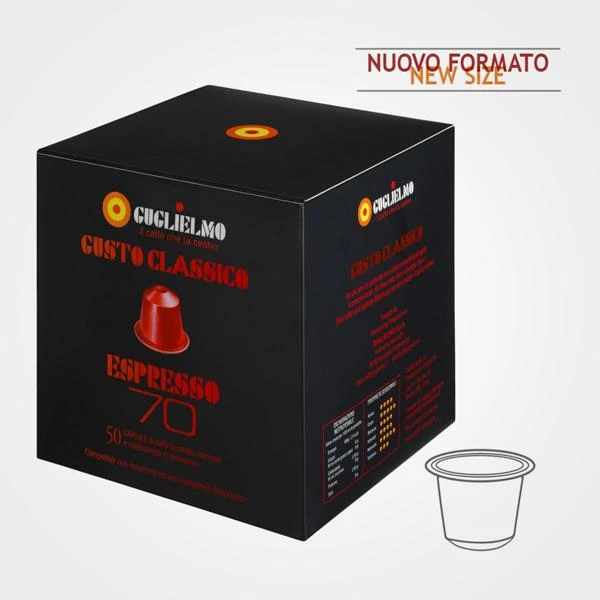 Caffè Guglielmo capsule Nespresso * compatibile Rosso 70 10 cps