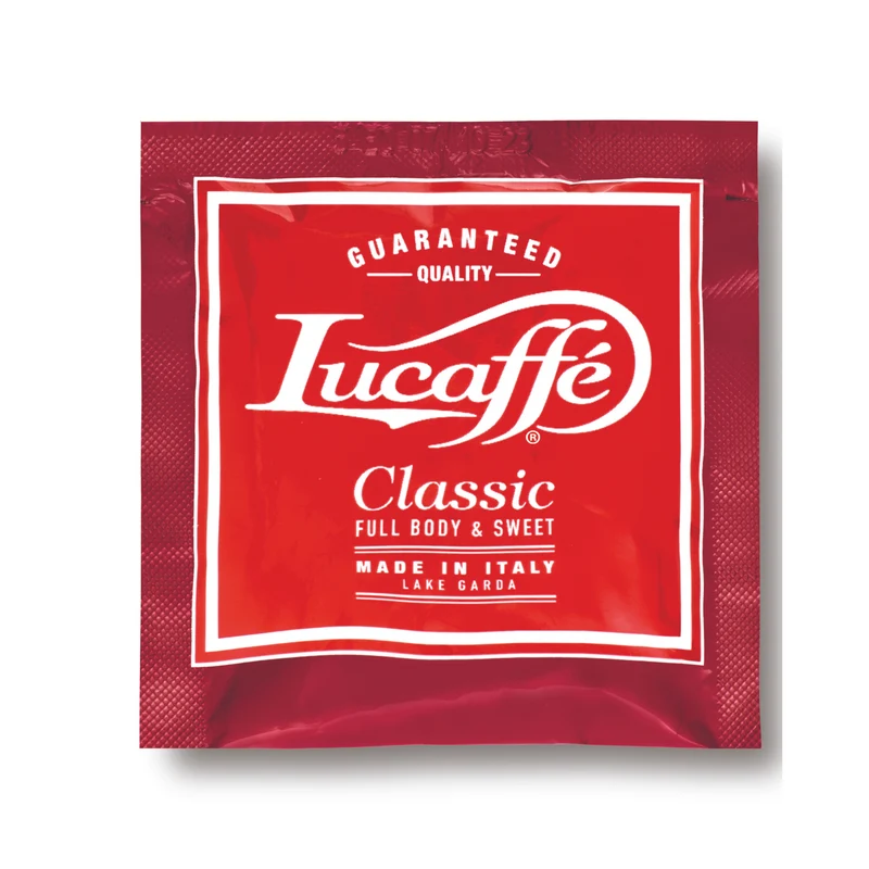 Vores mest solgte italienske kaffepuder. Lucaffe Classic kaffe pods 150 stk.