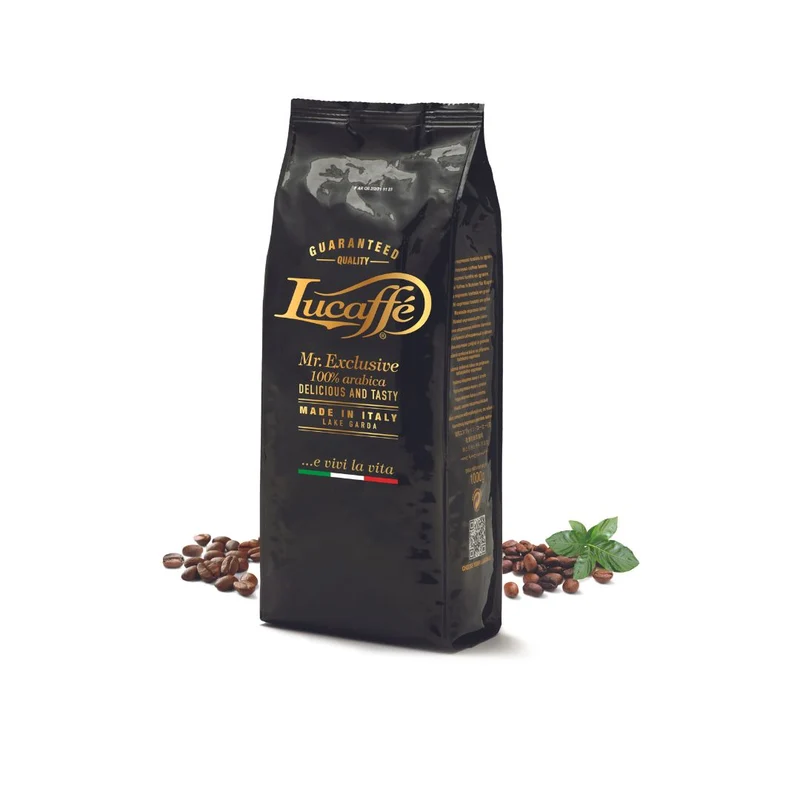 Italiensk luksus kaffe. Lucaffe 100% Arabica bønner 1 kg.