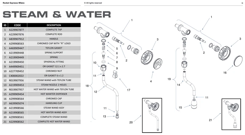 Rocket dampventil TCA/Fast - Reservedel OEM-nummer: A229907877