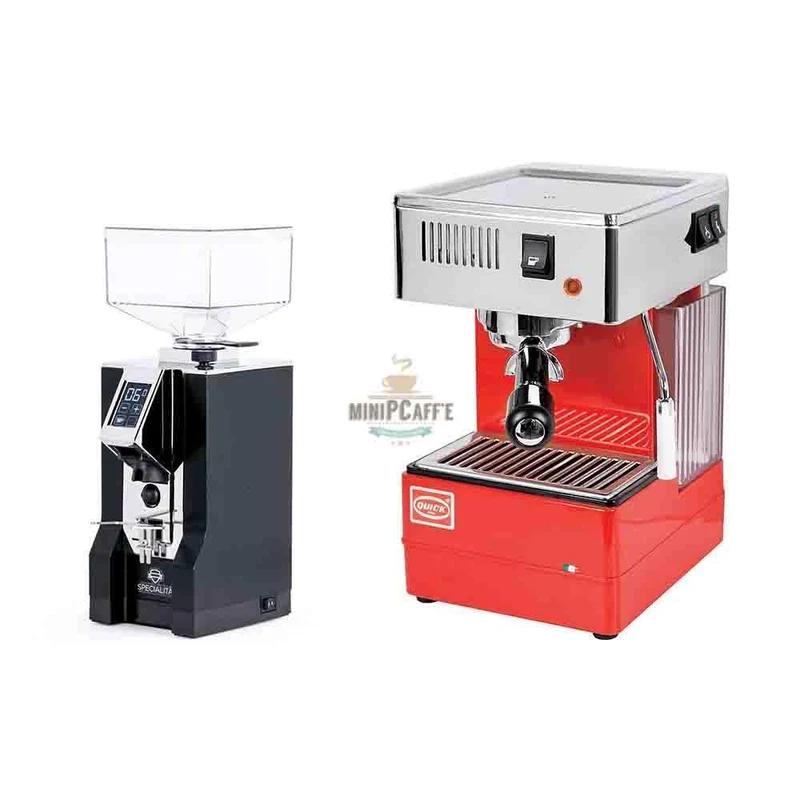 QuickMill 820 Red and Eureka Specialita Grinder