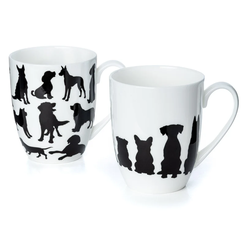 McIntosh 2 Mug Set - Dog Silhouette