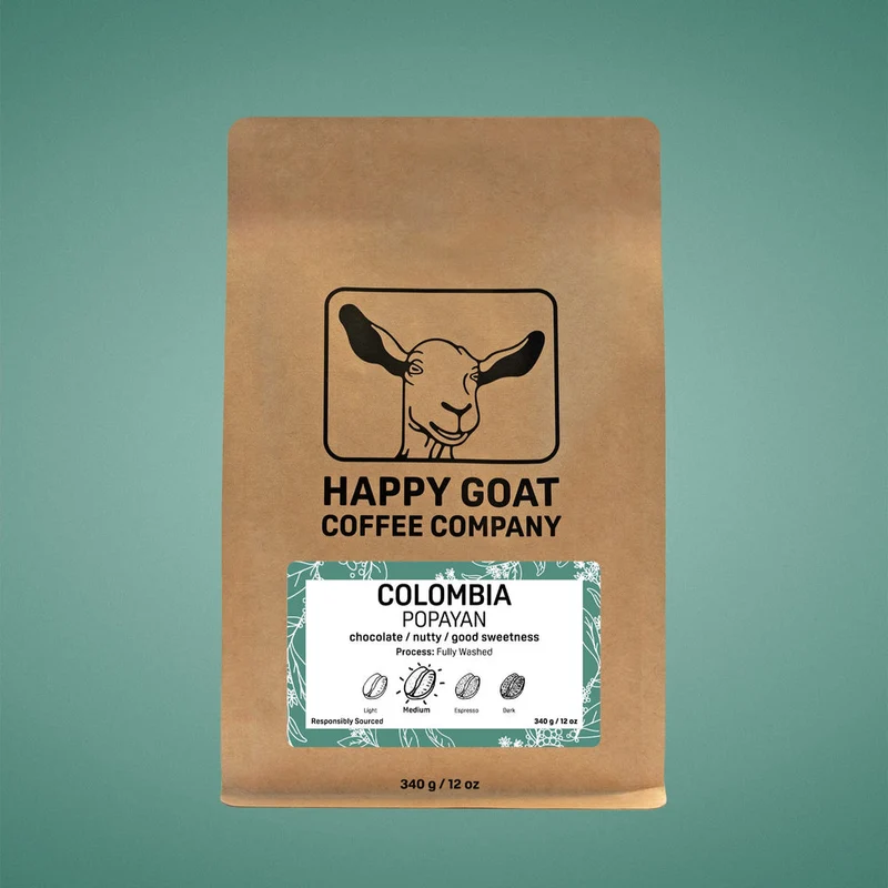 Happy Goat Coffee Company WB Colombia Popayan 12oz (340g)