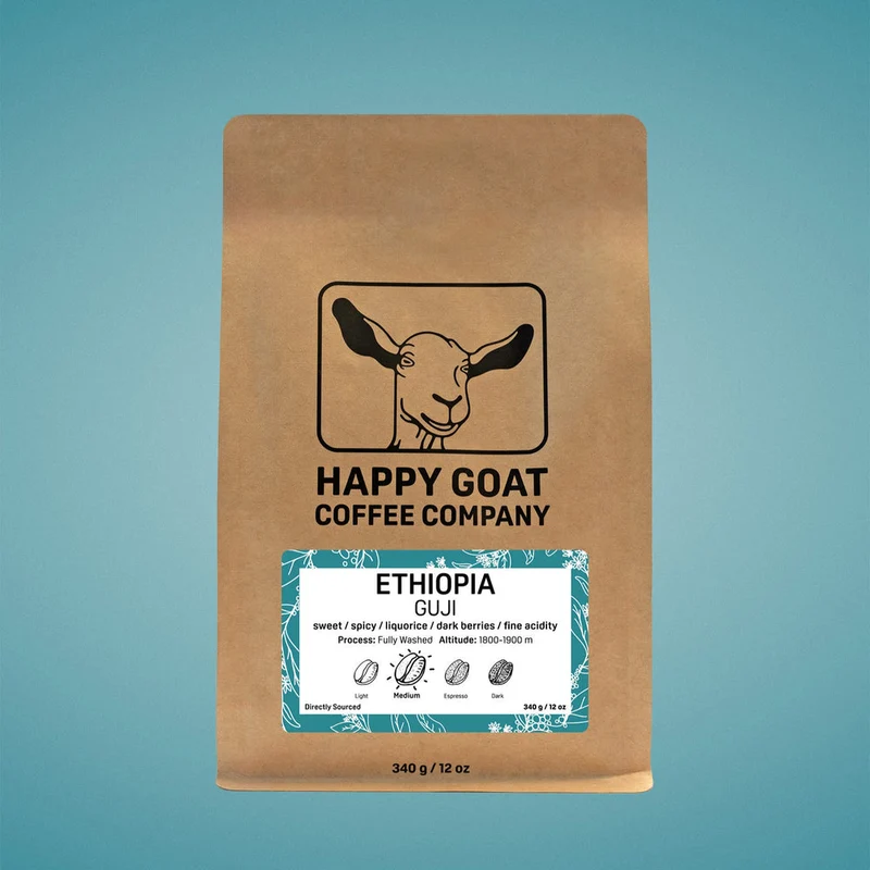 Happy Goat Coffee Company WB Ethiopia Guji 12oz (340g)