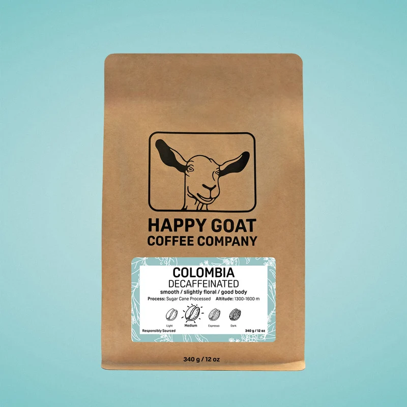 Happy Goat Coffee Company WB Colombia Decaf 12oz (340g)