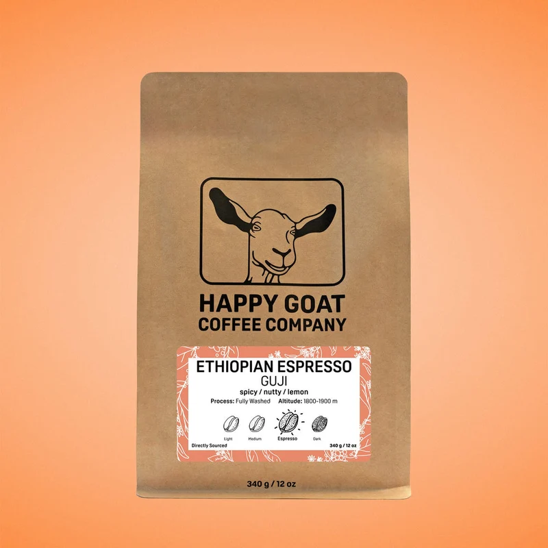 Happy Goat Coffee Company WB Ethiopia Guji Espresso (340g)