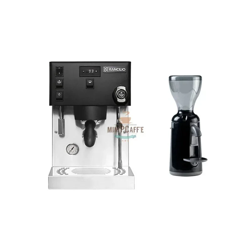 Rancilio Silvia Pro X Black with Nuova Simonelli Grinta Grinder