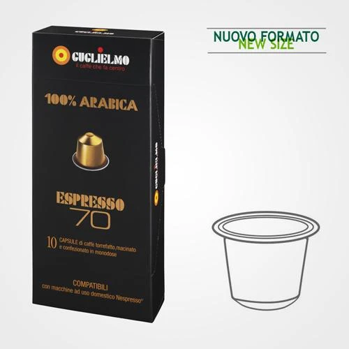 Caffè Guglielmo capsule Nespresso * compatibile Oro 70 100% Arabica 50 cps
