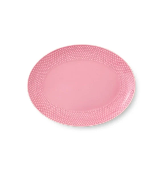Lyngby Rhome Ovalt Serveringsfad Rosa 28,5x21,5
