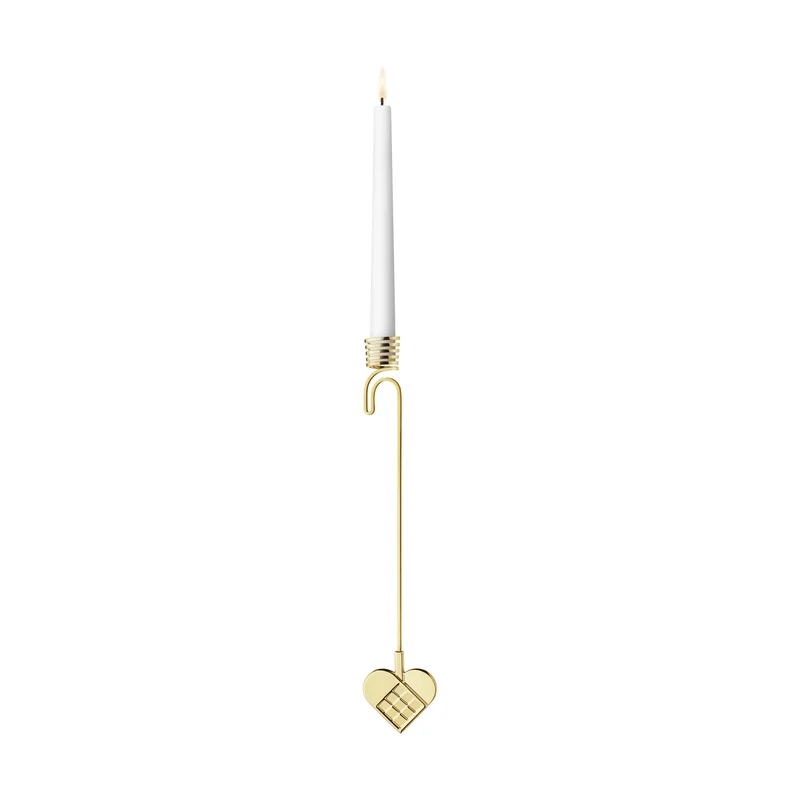 Georg Jensen 2025 Lysholder Julehjerte Forgyldt