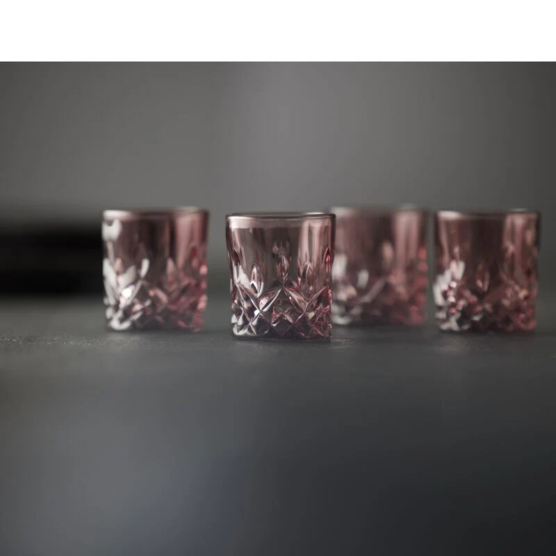 Lyngby Glas Sorrento Shotsglas 4 stk, pink