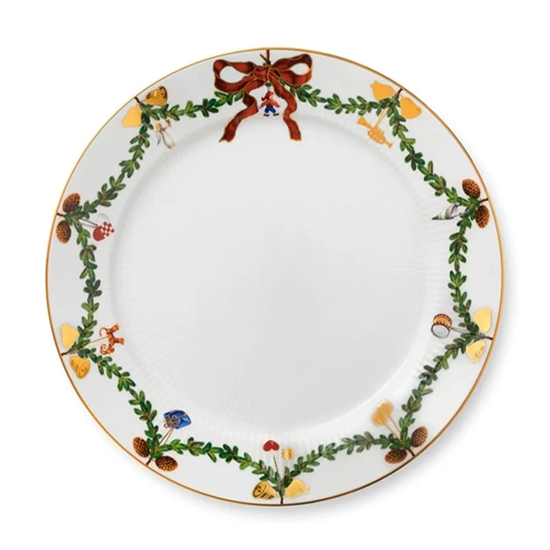 Royal Copenhagen Stjerne Riflet Jul tallerken 27 cm