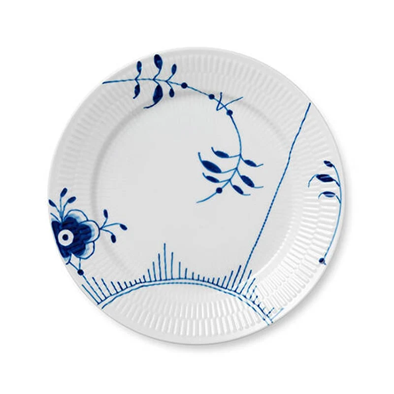Royal Copenhagen Blå Mega Riflet tallerken 27 cm, nr 2