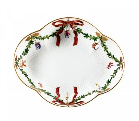 Royal Copenhagen Stjerne Riflet Fad, 17,5cm