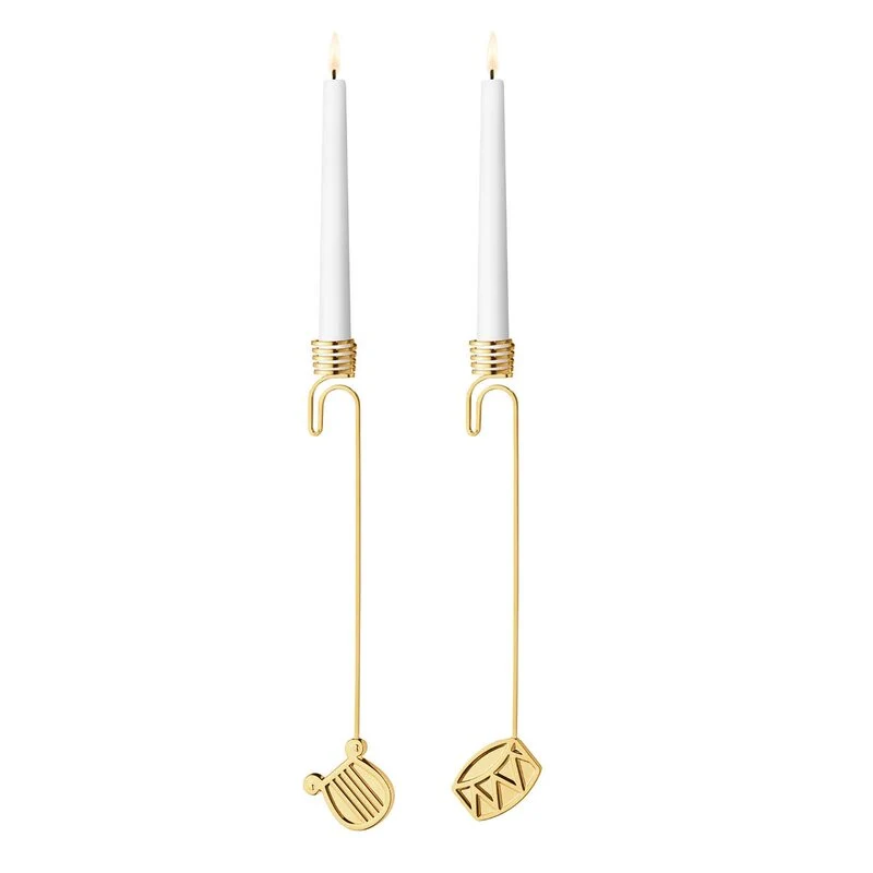 Georg Jensen Jul 2026 Lysholdersæt Harpe & Tromme