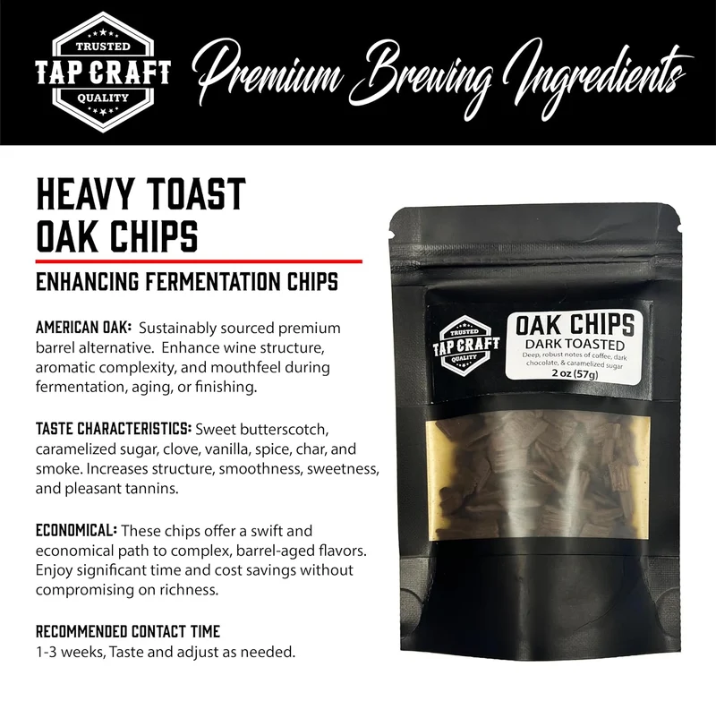 Oak Chips - Dark (Heavy) Toast - 2oz