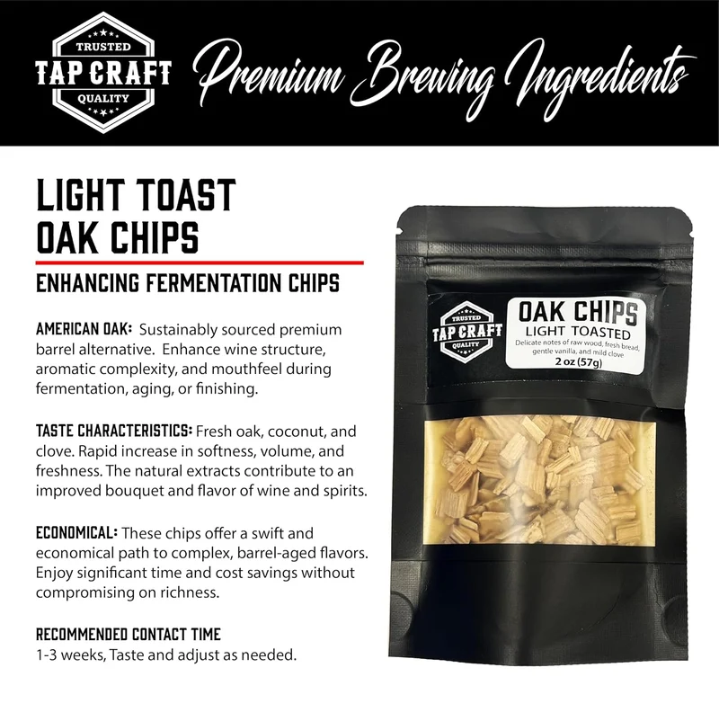 Oak Chips - Light Toast - 2oz