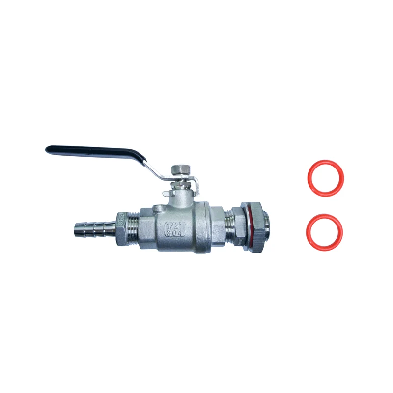 Standard 2-Piece Valve w/ Weldless Bulkhead & 1/2" Hose Barb
