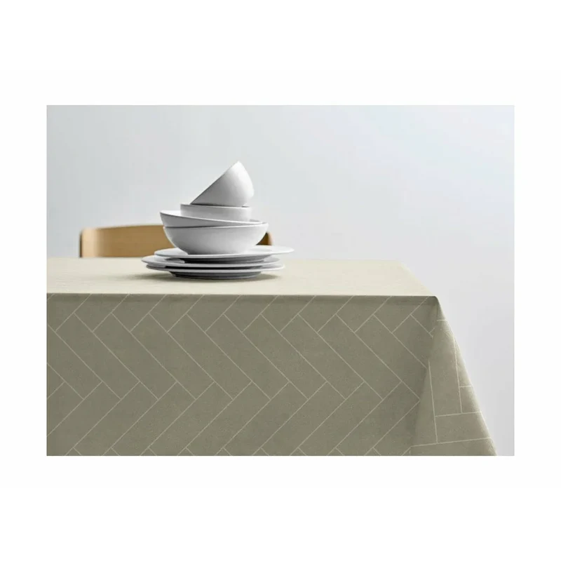 Södahl Tiles Damask Dug, Eucalyptus - 320x140 cm