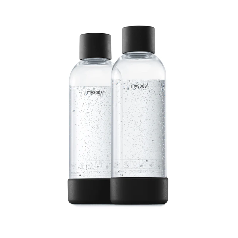 MySoda flaske black 1 liter 2 stk.
