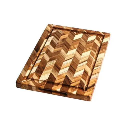 Teak Hause Skærebræt Sildeben 36x26x2,5 cm