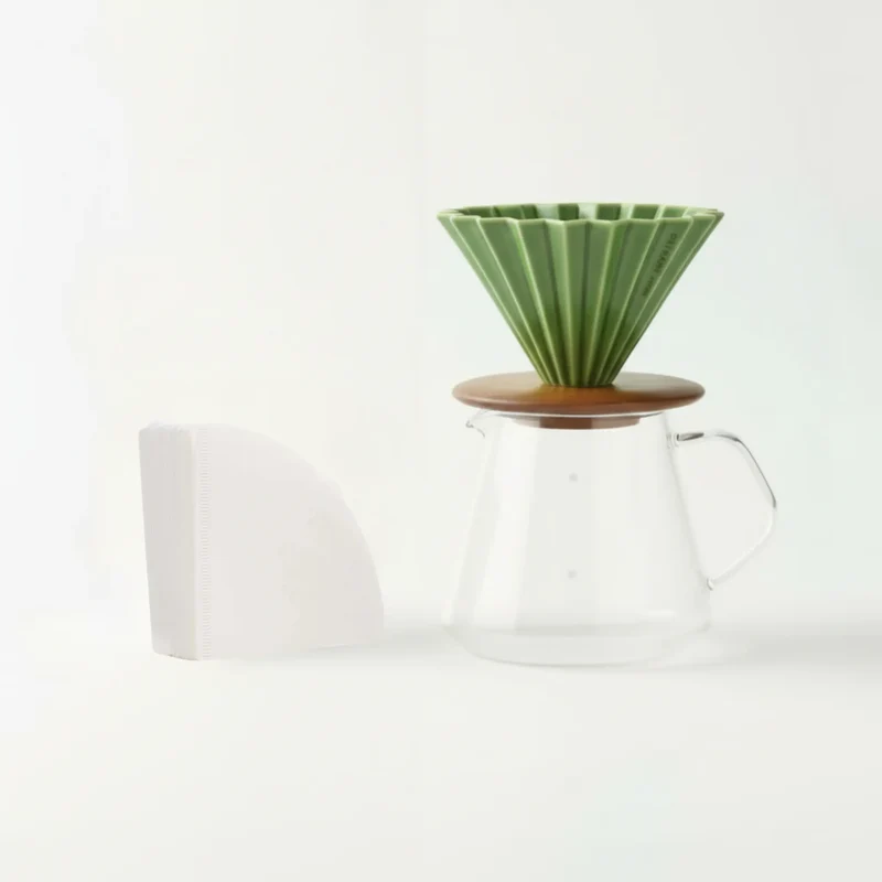 Japansk håndbrygningssæt - Keramisk Origami drypper