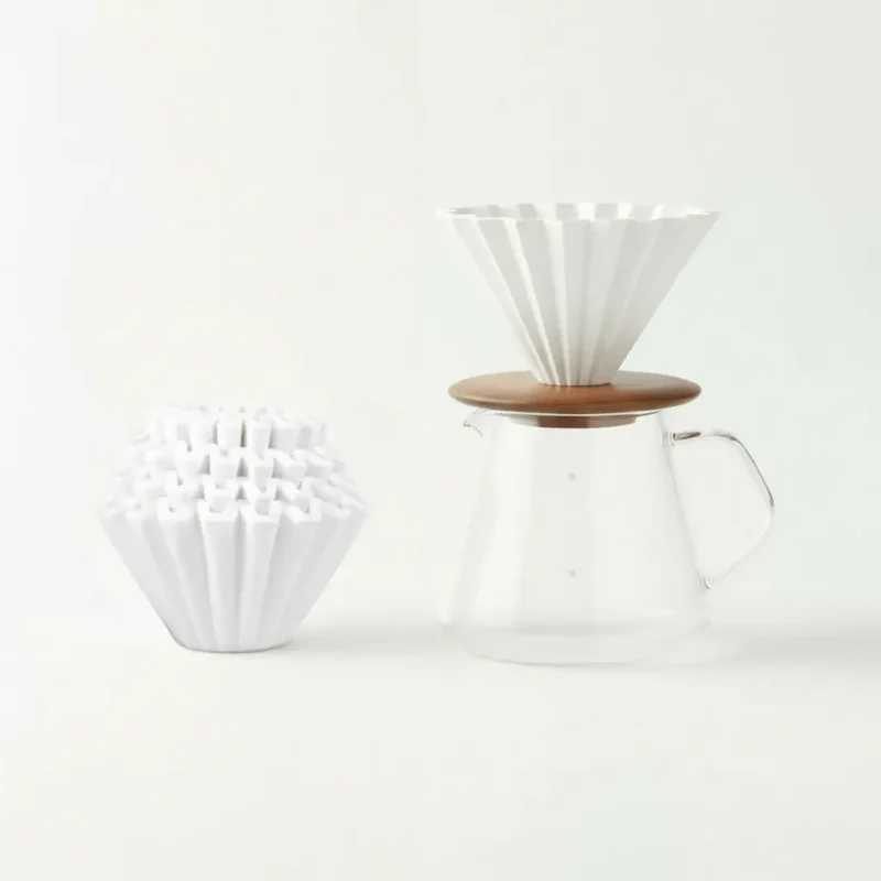 Japansk håndbrygningssæt - Keramisk Origami drypper